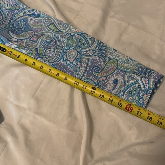 Talbots Baby Blue Pink Paisley Button Down Top NWOT - Picture 9 of 9